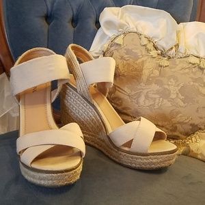 Merona Wedge Rattan sandals size 8